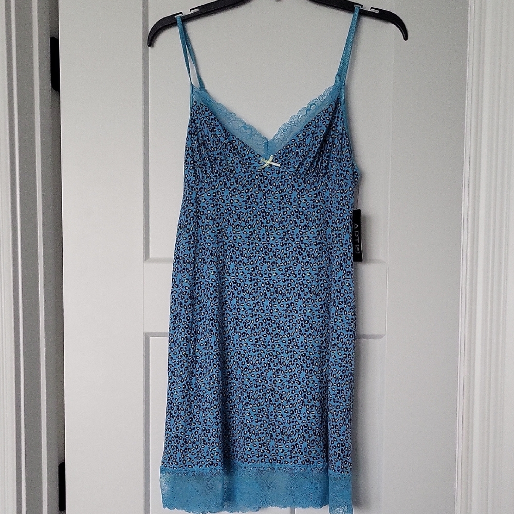Blue Lace Trim Sleepwear